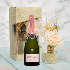 Buy & Send Bollinger Rose Champagne 75cl With Magnolia & Mulberry Desire Floral Diffuser