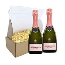 Buy & Send Bollinger Rose NV Half 37.5cl Duo Postal Box