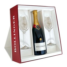 Buy & Send Bollinger Special Cuvee Champagne & 2 Branded Flutes Champagne Gift set