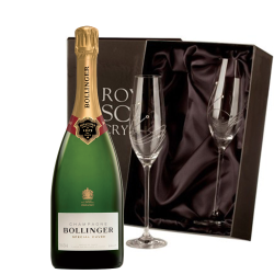 Buy & Send Bollinger Special Cuvee Brut 75cl With Diamante Crystal Flutes