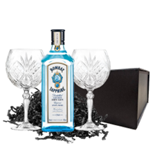 Buy & Send Bombay Sapphire Gin 70cl And Melodia Copa Glass Gift Set