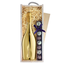 Buy & Send Bottega Gold Prosecco 75cl & Truffles, Wooden Box