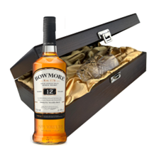 Buy & Send Bowmore 12 Year Old Whisky 70cl In Luxury Box With Royal Scot Glass