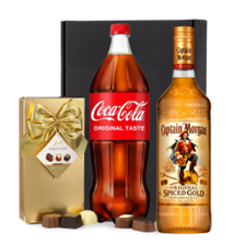 Buy & Send Captain Morgans Spiced Rum with Coke Mixer Gift Box