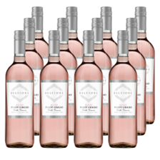 Buy & Send Case of 12 Belfiore Pinot Grigio Blush Rose Wine Wine