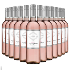 Buy & Send Case of 12 Belfiore Pinot Grigio Blush Rose Wine