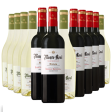 Buy & Send Wine Case of 12 Mixed Monte Real Red & White Spanish Wine