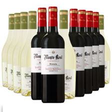 Buy & Send Case of 12 Mixed Monte Real Red & White Spanish Wine