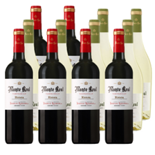 Buy & Send Case of 12 Mixed Monte Real Red & White Spanish Wine