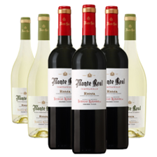 Buy & Send Case of 6 Mixed Monte Real Red & White Spanish Wine