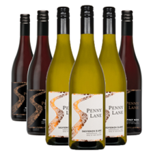Buy & Send Wine Case of 6 Mixed Penny Lane Red & White Wine