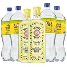 Buy & Send Case of 6 with Bombay Citron Presse Lemon Gin 70cl and Lemonade Mixer