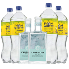 Buy & Send Case of 6 with Cambridge Dry Gin 70cl and Lemonade Mixer