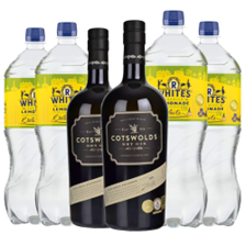 Buy & Send Case of 6 with Cotswolds Gin 70cl and Lemonade Mixer