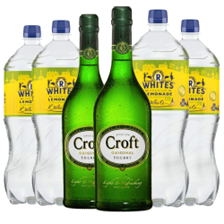 Buy & Send Case of 6 with Croft Original Sherry 70cl and Lemonade Mixer