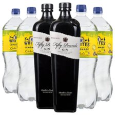 Buy & Send Case of 6 with Fifty Pounds Gin 70cl and Lemonade Mixer