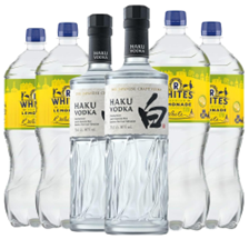 Buy & Send Case of 6 with Haku Japanese Craft Vodka 70cl and Lemonade Mixer