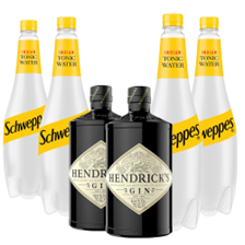 Buy & Send Case of 6 with Hendricks Gin 70cl and Tonic Mixer