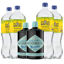 Buy & Send Case of 6 with Hendricks Neptunia Gin 70cl and Lemonade Mixer