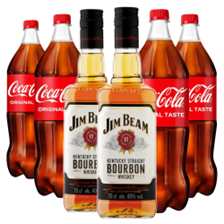 Buy & Send Case of 6 with Jim Beam White Label Whisky and Coca-Cola Mixer