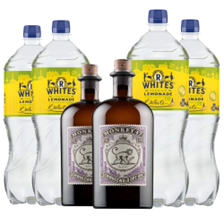 Buy & Send Case of 6 with Monkey 47 Schwarzwald Dry Gin 50cl and Lemonade Mixer