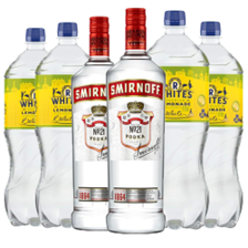 Buy & Send Case of 6 with Smirnoff Red Vodka and Lemonade Mixer