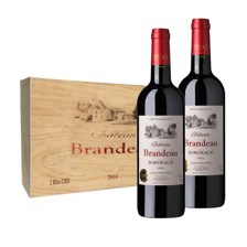 Buy & Send 2 x Chateau Brandeau Bordeaux In Branded Wooden Box