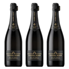 Buy & Send Chapel Down Kits Coty Blanc de Blancs 2017 Vintage English Sparkling 75cl Treble Bottle Set (3x75cl)