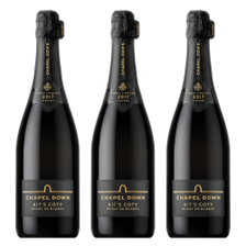 Buy & Send Chapel Down Kits Coty Blanc de Blancs 2017 Vintage English Sparkling 75cl Treble Bottle Set (3x75cl)