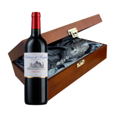 Buy & Send Chateau de Respide Bordeaux 75cl Red Wine In Luxury Box With Royal Scot Wine Glass