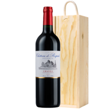 Buy & Send Chateau de Respide Bordeaux 75cl Red Wine in Wooden Sliding lid Gift Box