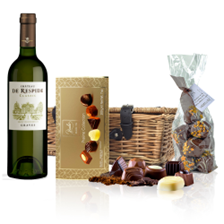 Buy & Send Chateau De Respide Bordeaux Blanc 75cl White Wine And Chocolates Hamper