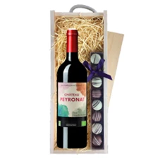 Buy & Send Chateau Peyronat Blaye Cotes de Bordeaux 75cl Red Wine & Truffles, Wooden Box