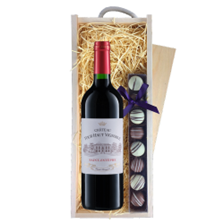 Buy & Send Chateau Tour Haut Vignoble Bordeaux 75cl Red Wine & Truffles, Wooden Box