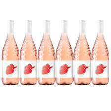 Buy & Send Case of 6 Citrusly Strawberry Tempranillo Rosado Wine 75cl ** Introductory Offer **