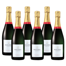 Buy & Send Crate of 6 Boizel Brut Reserve NV Champagne 75cl (6x75cl)