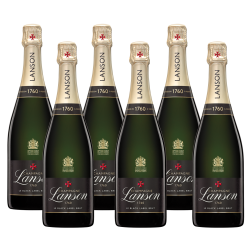 Buy & Send Crate of 6 Lanson Le Black Label Brut 75cl Champagne (6x75cl)