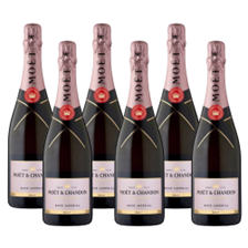 Buy & Send Crate of 6 Moet & Chandon Rose Champagne 75cl (6x75cl)