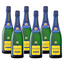 Buy & Send Crate of 6 Monopole Blue Top Brut Champagne 75cl (6x75cl)