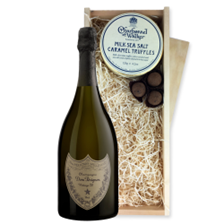 Buy & Send Dom Perignon Cuvee Prestige Brut 2012 And Milk Sea Salt Charbonnel Chocolates Box