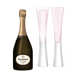 Buy & Send Dom Ruinart Blanc de Blancs 2007 Champagne 75cl with LSA Blush Flutes