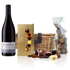 Buy & Send Domaine Mourchon Cotes du Rhone Tradition 75cl Red Wine And Chocolates Hamper