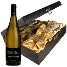 Buy & Send Domaine P Charmond Pouilly-Fuisse 75cl White Wine And Glasses In Luxury Presentation Box