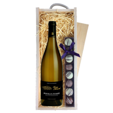 Buy & Send Domaine P Charmond Pouilly-Fuisse 75cl White Wine & Truffles, Wooden Box