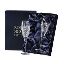 Buy & Send Royal Scot Crystal - Edinburgh - 2 Champagne Flutes (Presentation Boxed)