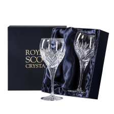 Buy & Send Royal Scot Crystal - Edinburgh - 2 Crystal Wine Glasses (Presentation Boxed)