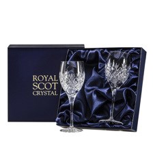 Buy & Send Royal Scot Crystal - Edinburgh - 2 Crystal Wine Glasses (Presentation Boxed)