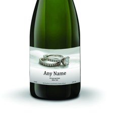 Buy & Send Personalised Champagne - Engagement Ring Label