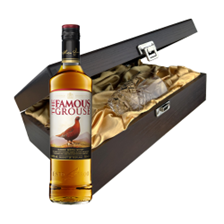 Buy & Send Famous Grouse Blended Scotch Whisky 70cl In Luxury Box With Royal Scot Glass