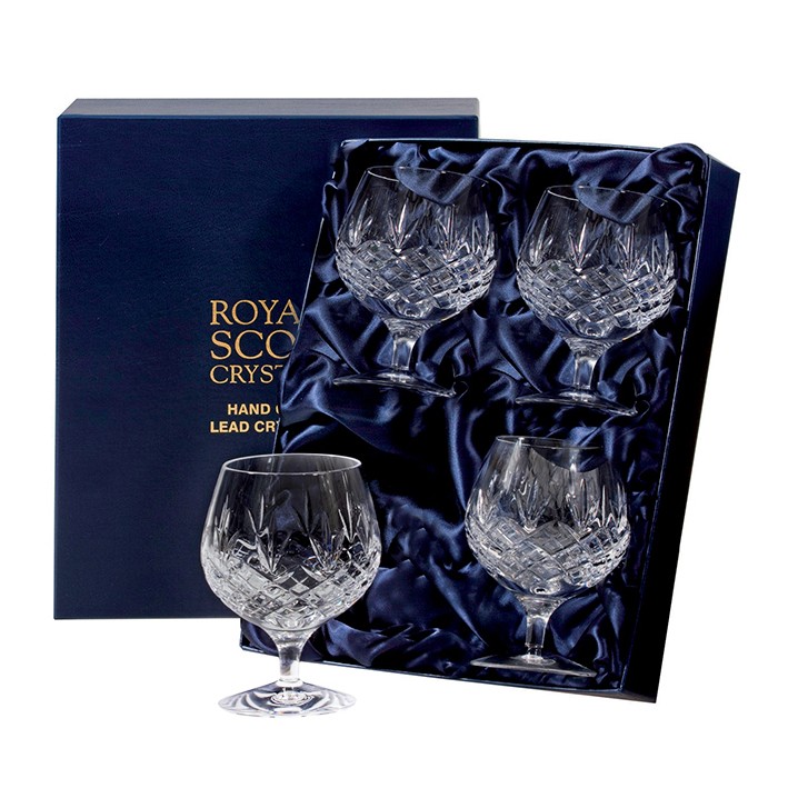 Buy & Send Royal Scot Crystal - Edinburgh - 4 Crystal Brandy Glasses (Presentation Boxed)